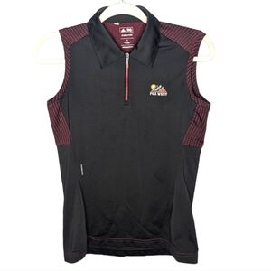 Adidas PGA West Golf Climacool Quarter Zip Athletic Shirt Size Woman's Small